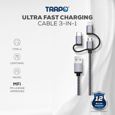 Trapo Ultra Fast Charging Cable 3 in 1