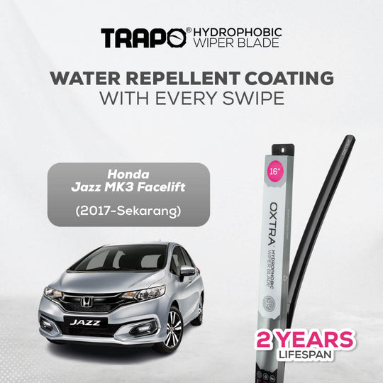 Trapo Hydrophobic Wiper Blade Honda Jazz MK3 Facelift (2017-Sekarang)