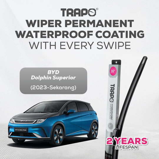 Trapo Hydrophobic Wiper Blade BYD Dolphin Superior (2022-sekarang)