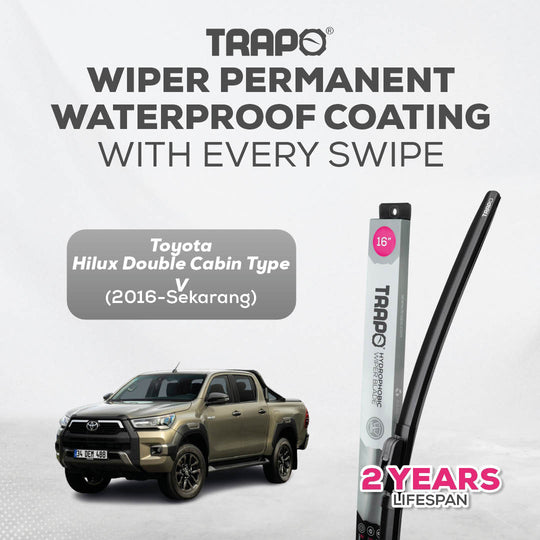 Trapo Hydrophobic Wiper Blade Toyota Hilux Double Cabin Type V (2016-Sekarang)