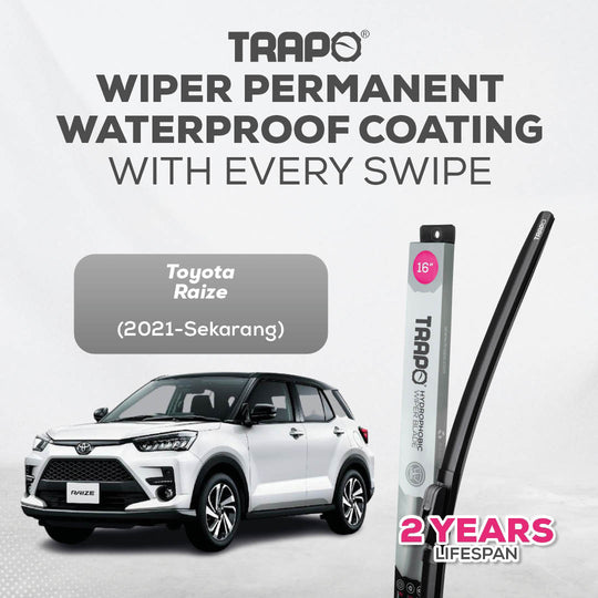 Trapo Hydrophobic Wiper Blade Toyota Raize (2021-Sekarang)