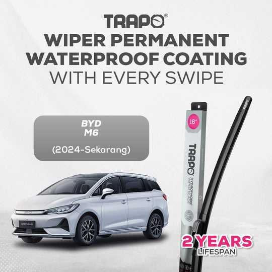 Trapo Hydrophobic Wiper Blade BYD M6 7 Seater (2024 - Sekarang)