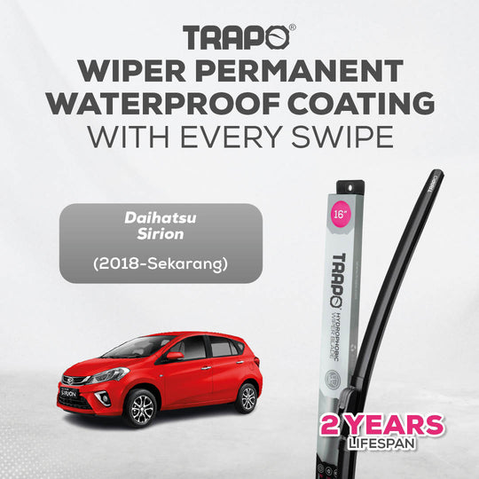 Trapo Hydrophobic Wiper Blade Daihatsu Sirion (2018-Sekarang)