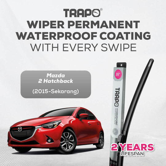 Trapo Hydrophobic Wiper Blade Mazda 2 Hatchback (2015-Sekarang)