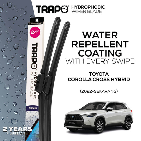 Trapo Hydrophobic Wiper Blade Toyota Corolla Cross Hybrid (2022-Sekarang)