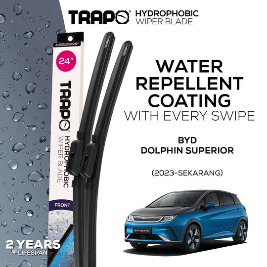 Trapo Hydrophobic Wiper Blade BYD Dolphin Superior (2022-sekarang)