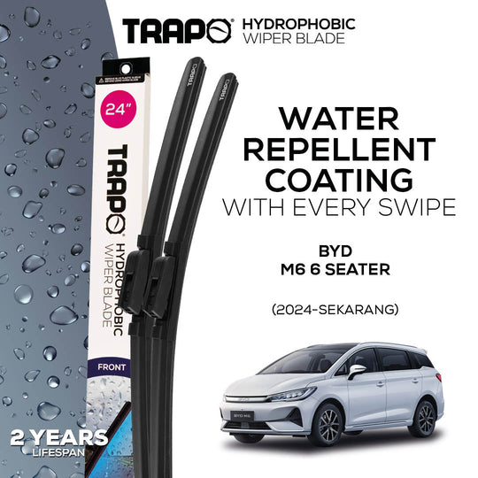 Trapo Hydrophobic Wiper Blade BYD M6 7 Seater (2024 - Sekarang)