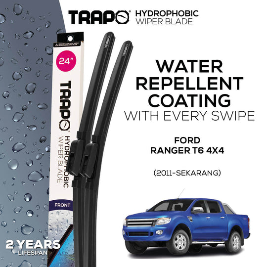 Trapo Hydrophobic Wiper Blade Ford Ranger T6 4x4 (2011-Sekarang)