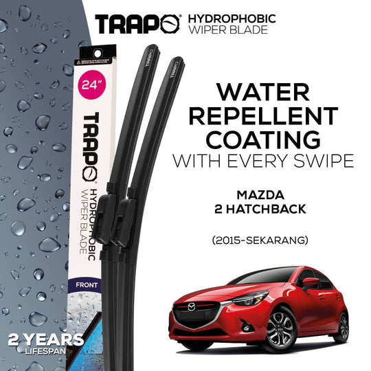 Trapo Hydrophobic Wiper Blade Mazda 2 Hatchback (2015-Sekarang)