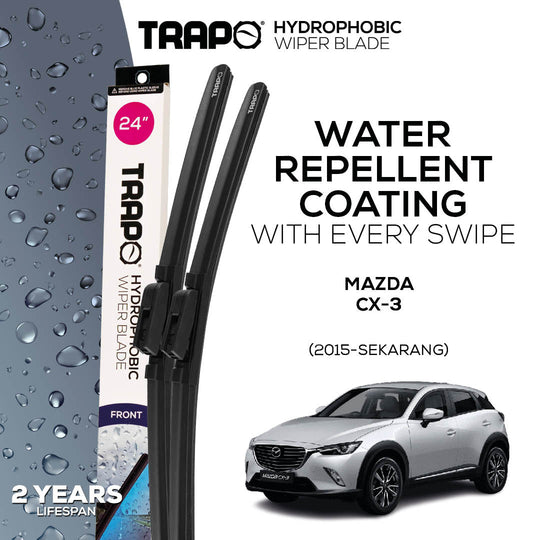 Trapo Hydrophobic Wiper Blade Mazda CX-3 (2015-Sekarang)